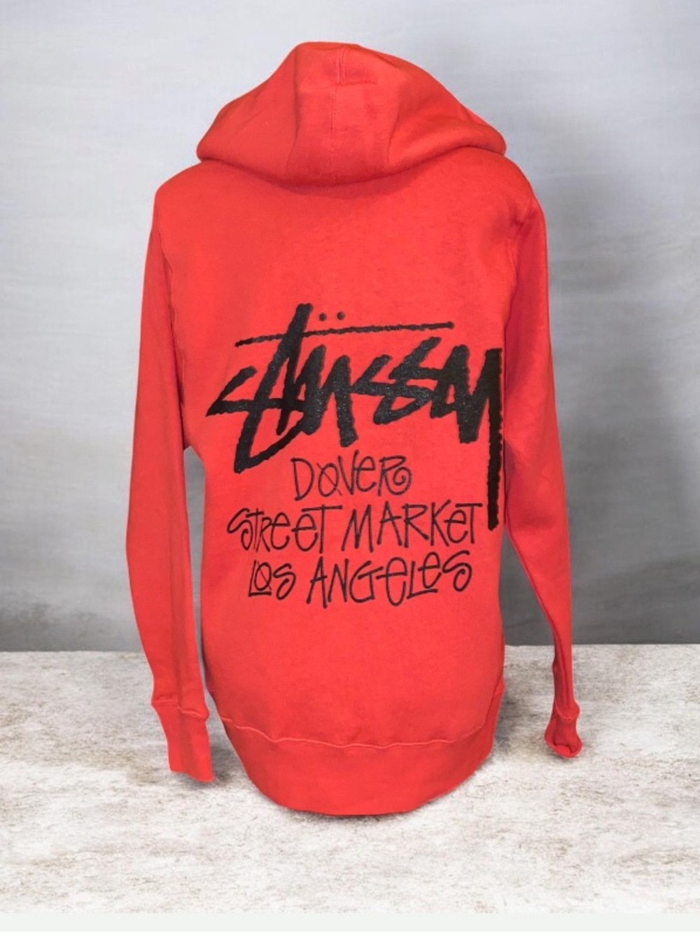 Rare Stüssy x Dover Street Market Los Angeles red Hoodie NWOT Limited Release